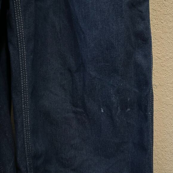 Vintage BIG MAC Square Bak Bib Overalls Blue USA Dungaree Carpenter - Picture 8 of 16